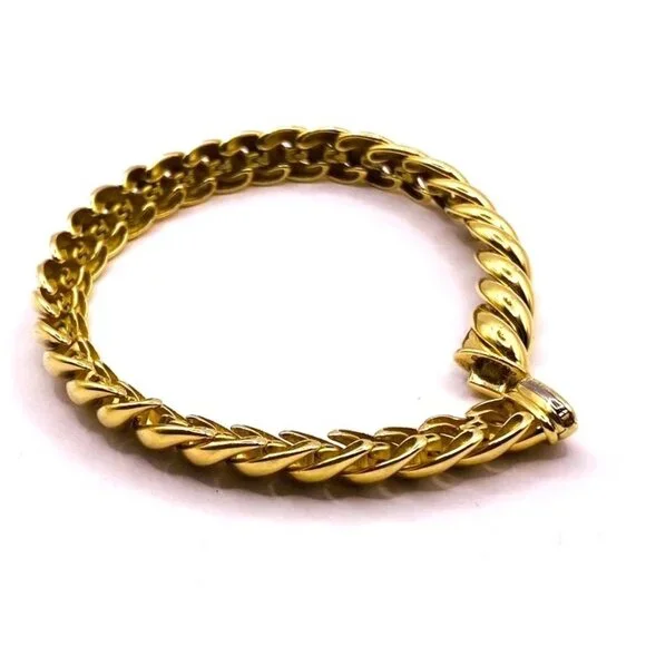 David Yurman Sculpted 18K Yellow Gold  Bracelet 8mm Wide - Picture 9 of 13